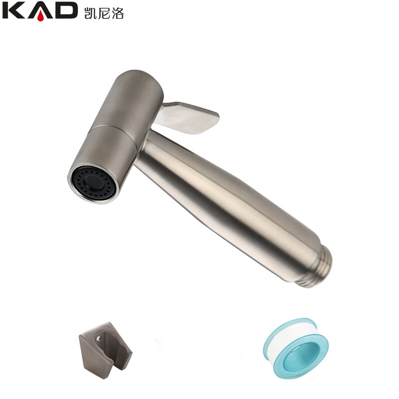 凱尼洛(KAD) 凱尼洛 304不銹鋼婦洗器噴頭 增壓淋浴花灑馬桶噴槍噴頭套裝沖洗器增壓馬桶噴頭 單功能?chē)姌?底座